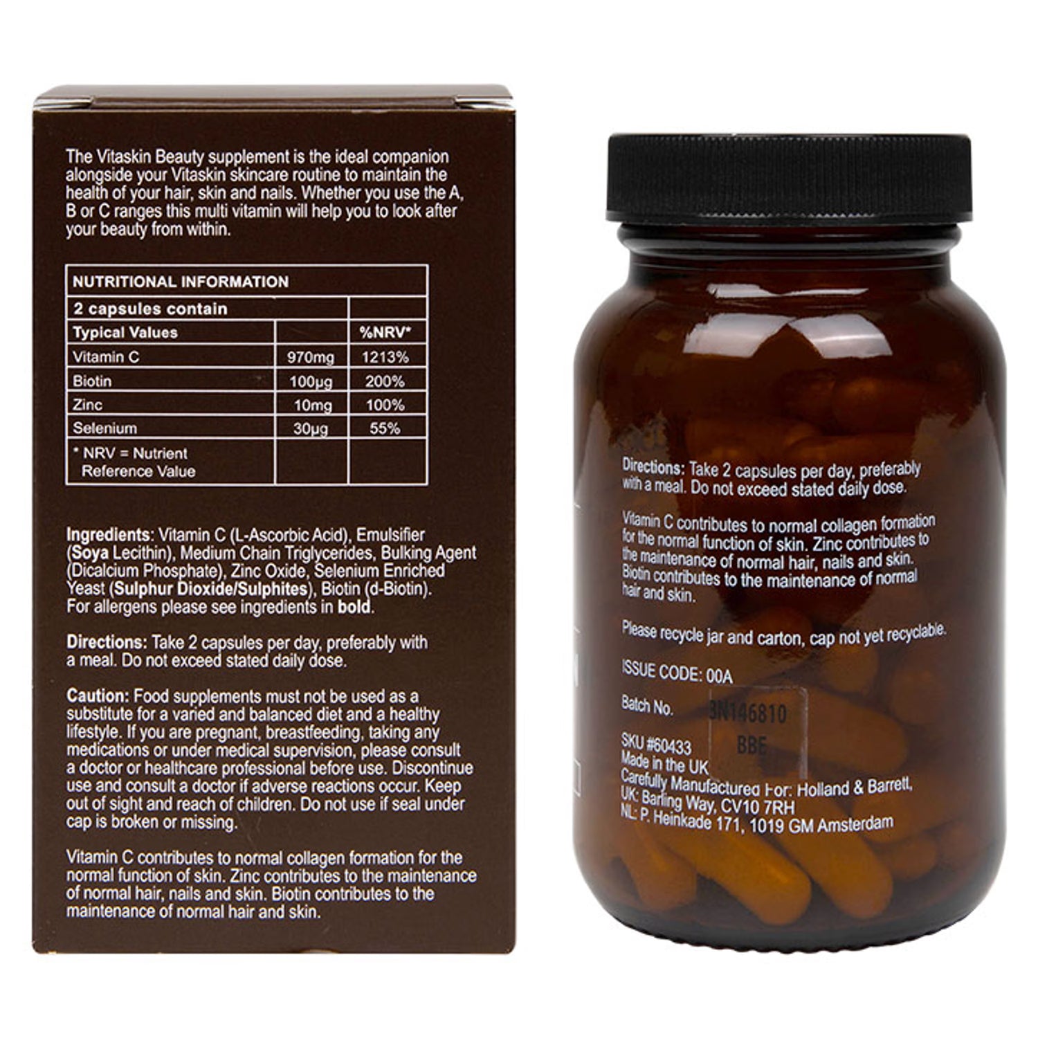 Multi-Vitamin Beauty Supplement for Hair Skin and Nails