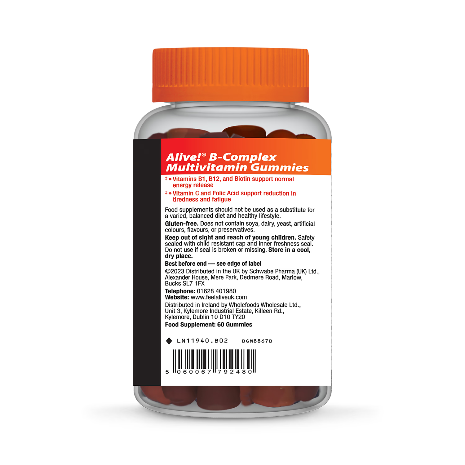 B Complex Multi Vitamin Soft Jells with Vitamin C Cherry Flavour 60 Count