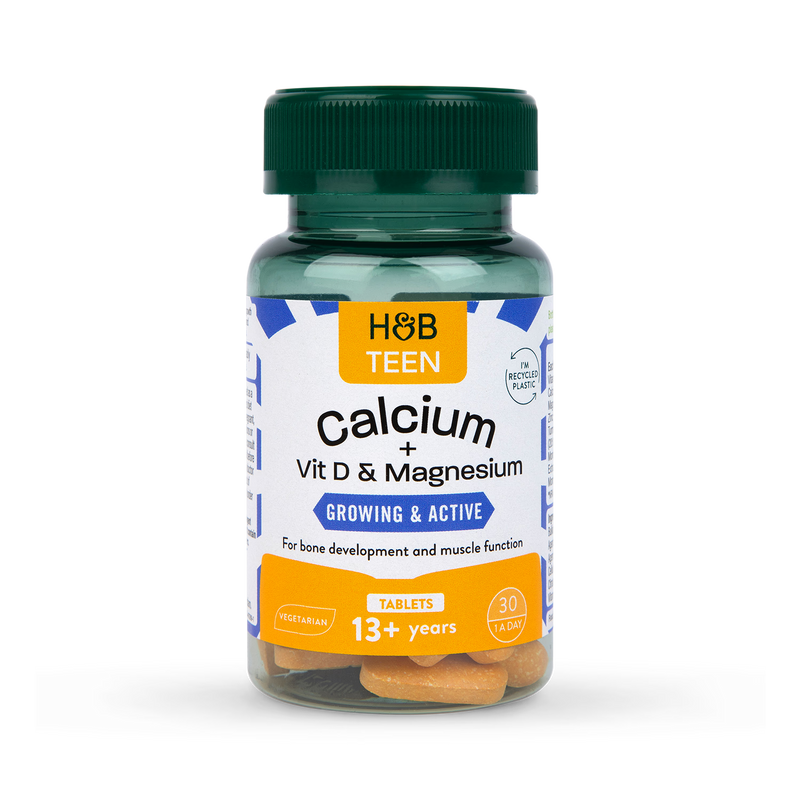 Holland Barrett Teens Growing Active Calcium Vitamin D Magnesium 30 Tablets