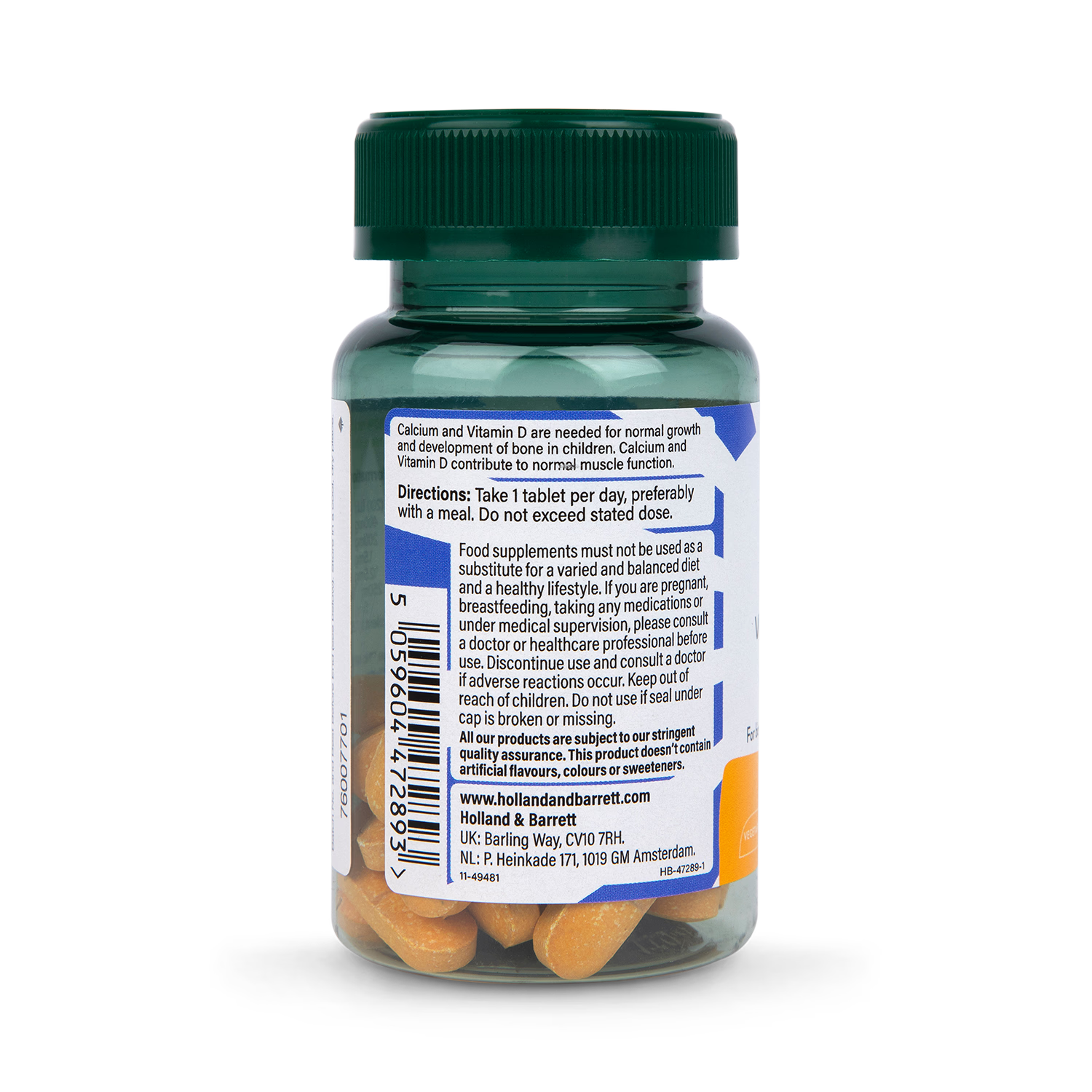 Holland Barrett Teens Growing Active Calcium Vitamin D Magnesium 30 Tablets