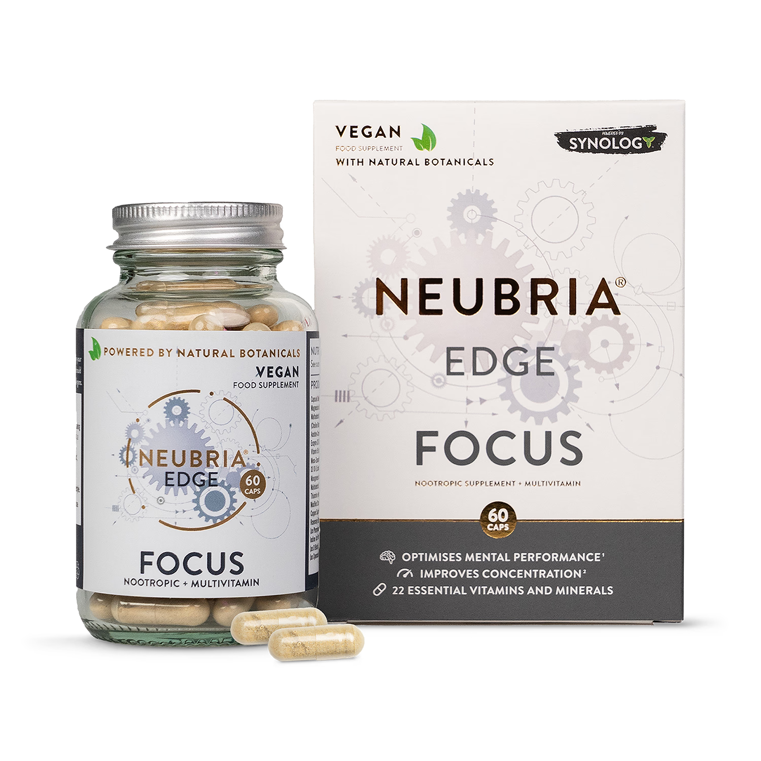 Nootropic Multivitamin for Focus and Mental Performance 60 Vegan Capsules