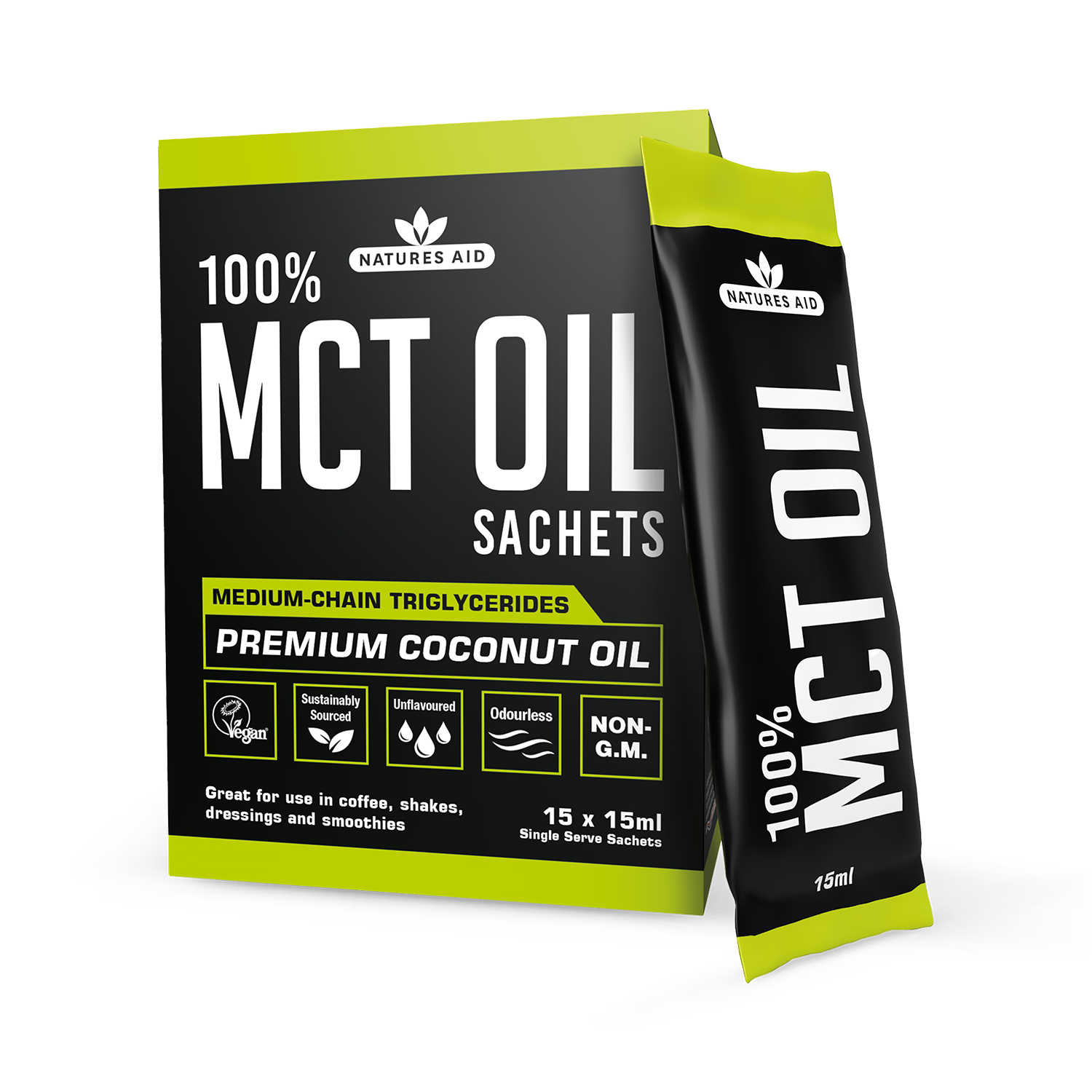 100% MCT Coconut Oil Sachets 15 x 15ml