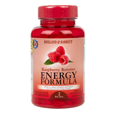 Holland & Barrett Holland Barrett Raspberry Ketones Energy Formula 120 Capsules- Buy online at McGrocer