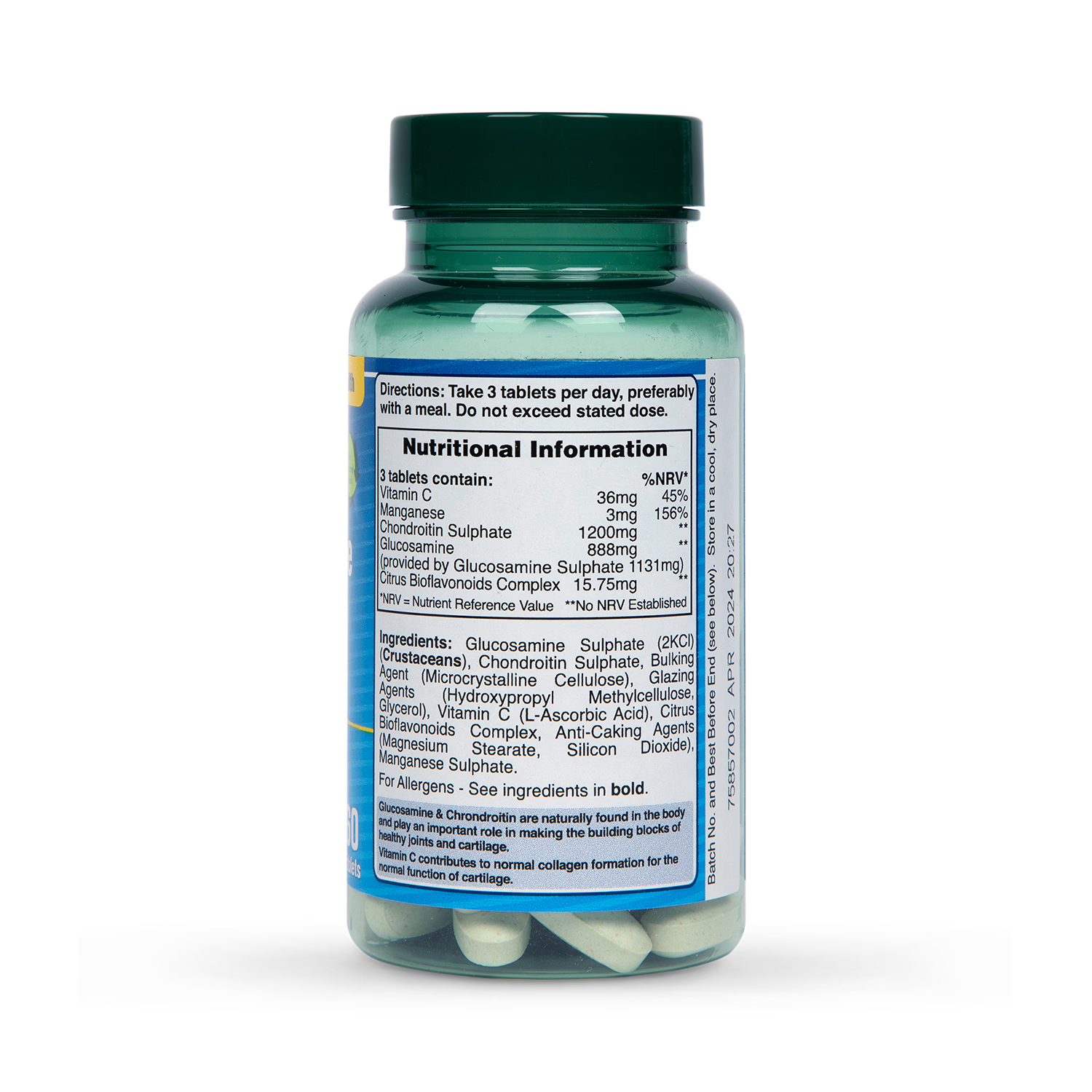 Holland Barrett High Strength Glucosamine Sulphate Chondroitin 60 Tablets