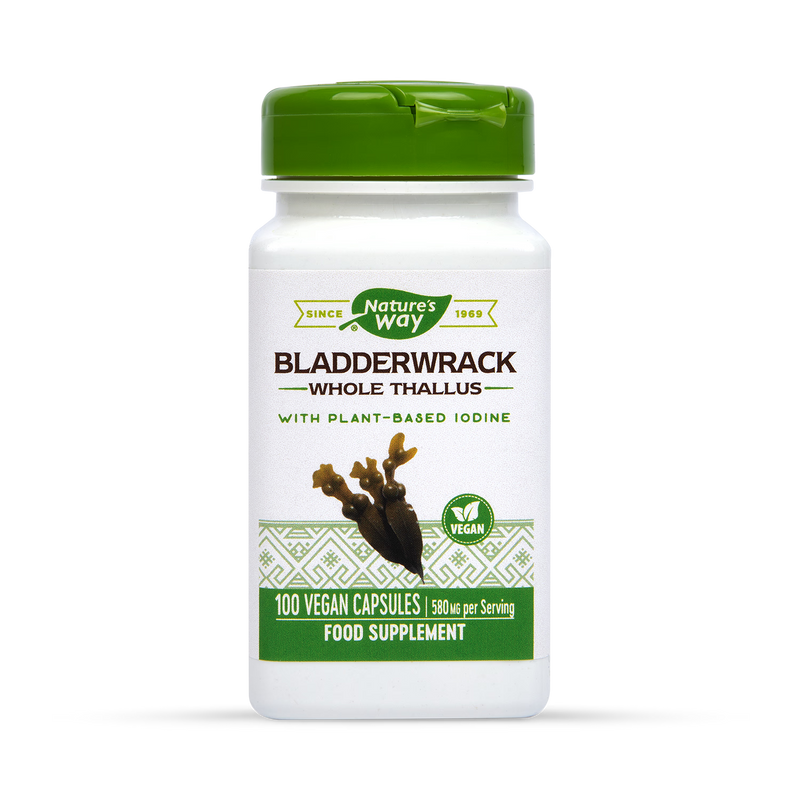 Bladderwrack Seaweed with Iodine Thyroid Support 100 Capsules