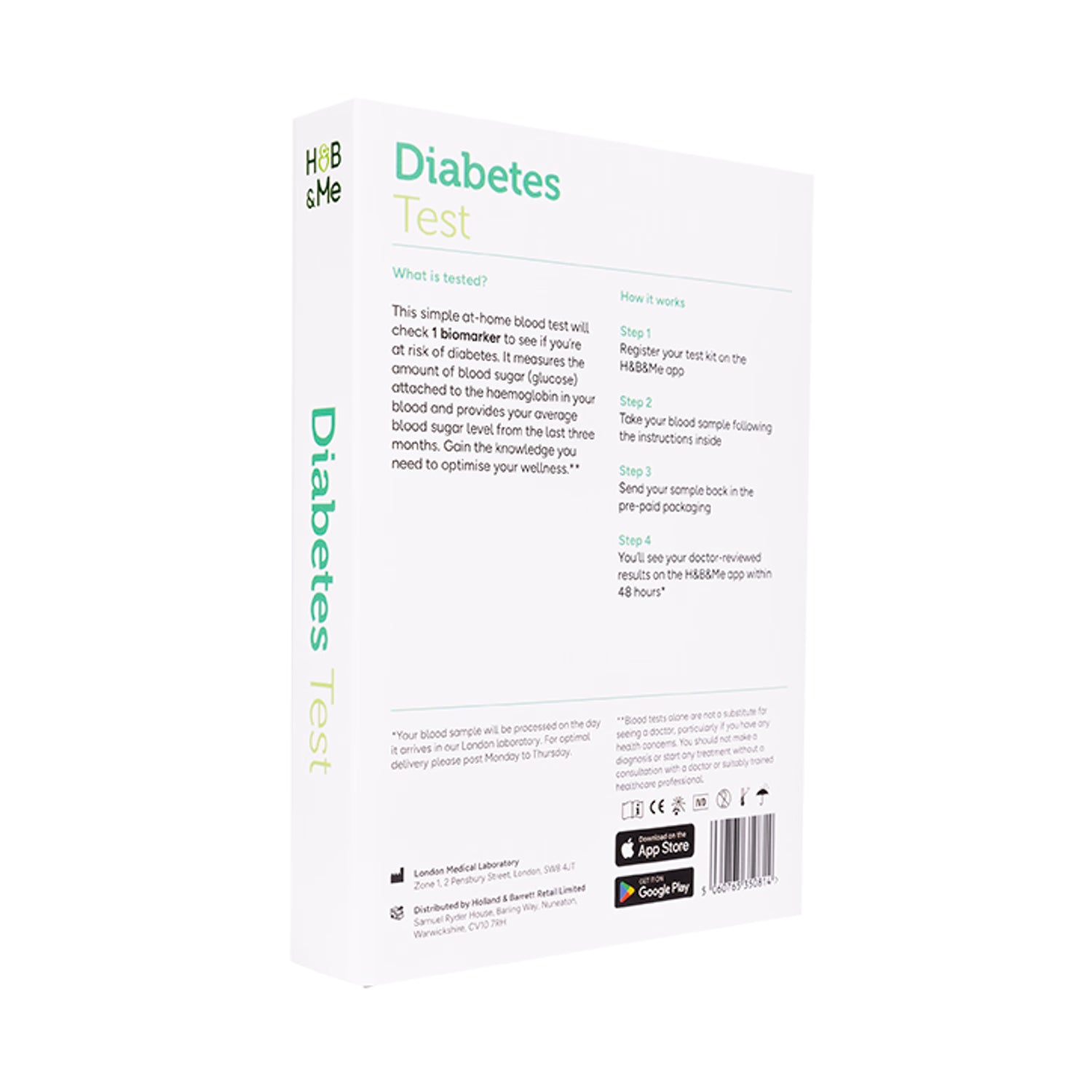 HbA1c Diabetes Blood Test Kit with Finger Prick Sample and Doctor Review