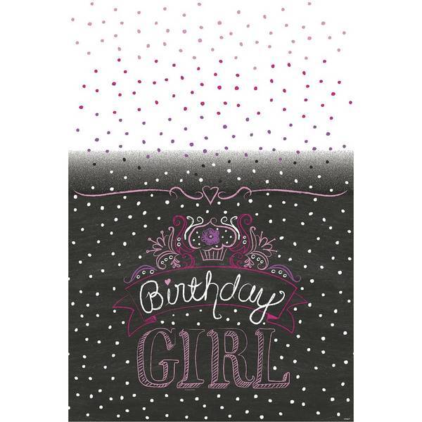 Unique Party Birthday Girl Plastic Party Table Cover