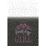 Unique Party Birthday Girl Plastic Party Table Cover