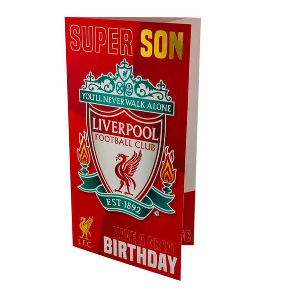 Liverpool FC Super Son Birthday Card