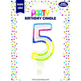 Eurowrap 5 Rainbow Birthday Candle