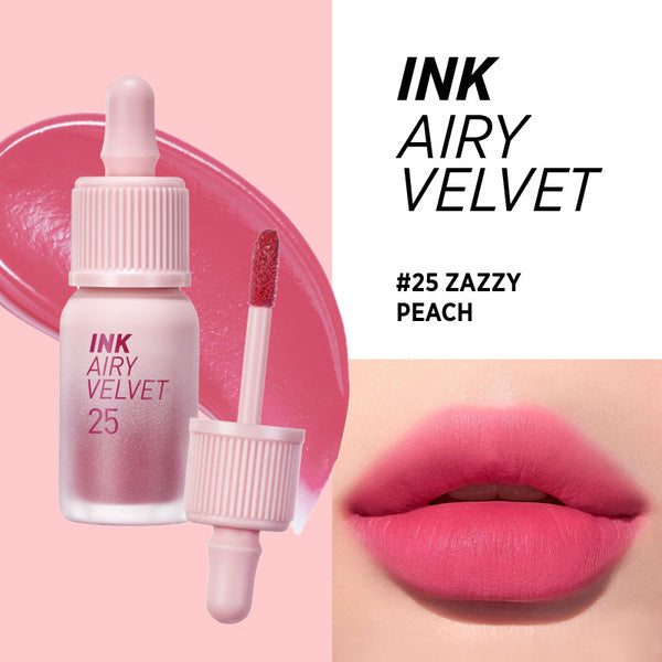 PERIPERA Ink Airy Velvet #25 Zazzy Peach Lip Tint 4g