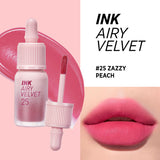 PERIPERA Ink Airy Velvet #25 Zazzy Peach Lip Tint 4g