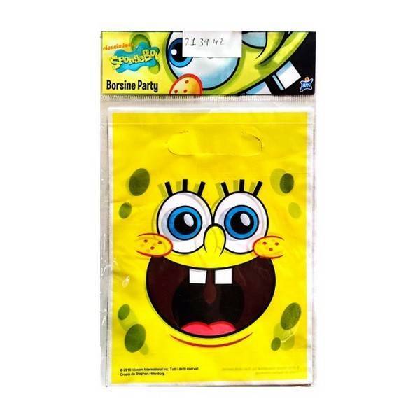 SpongeBob SquarePants Borsine Face Party Bags (Pack of 6)