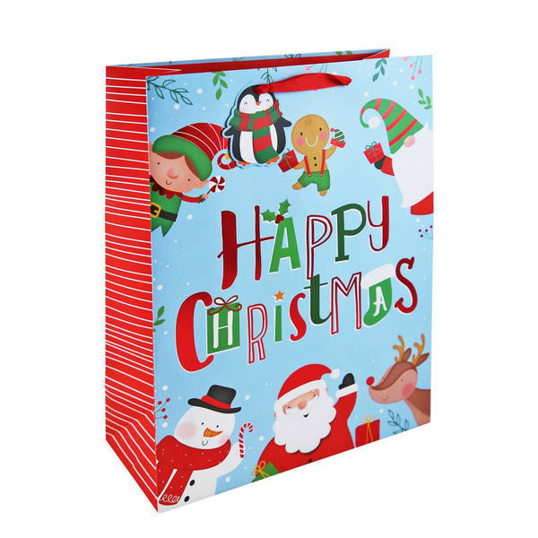 Eurowrap Santa And Friends Christmas Gift Bag (Pack of 12)