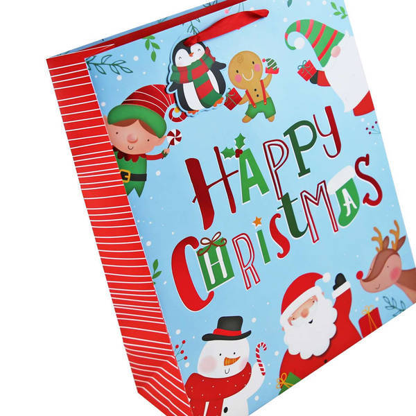 Eurowrap Santa And Friends Christmas Gift Bag (Pack of 12)