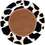 Amscan Western Banquet Paper Cow Print Plate (Pack of 8)