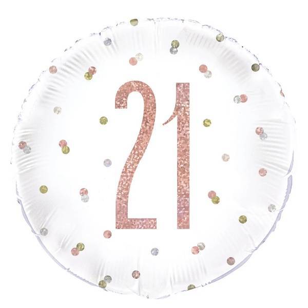 Unique Party Round 21st Birthday Foil Balloon