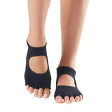 Toesox Womens Bellarina Organic Cotton Half Toe Socks (L)