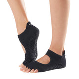 Toesox Womens Bellarina Organic Cotton Half Toe Socks (L)