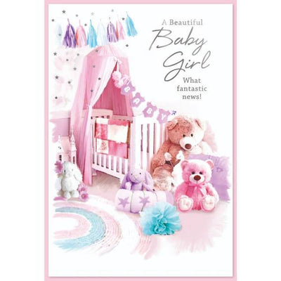 Superdrug Simon Elvin A Beautiful Baby Girl Birthday Card (Pack of 6)- Buy online at McGrocer