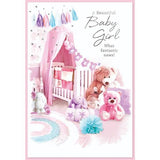 Simon Elvin A Beautiful Baby Girl Birthday Card (Pack of 6)