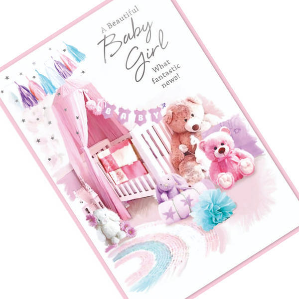 Simon Elvin A Beautiful Baby Girl Birthday Card (Pack of 6)