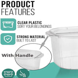 Livingandhome Clear Plastic Container Storage Box