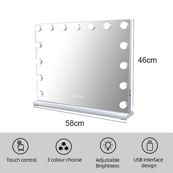 Hollywood Vanity Mirror 15 LED 58x46cm MT005846-1.1A