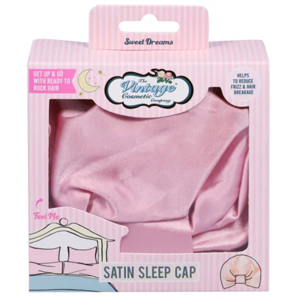 The Vintage Cosmetic Company Satin Pink Sleep Cap