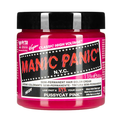 Superdrug Manic Panic High Voltage Hair Dye Pussycat Pink 118ml- Buy online at McGrocer