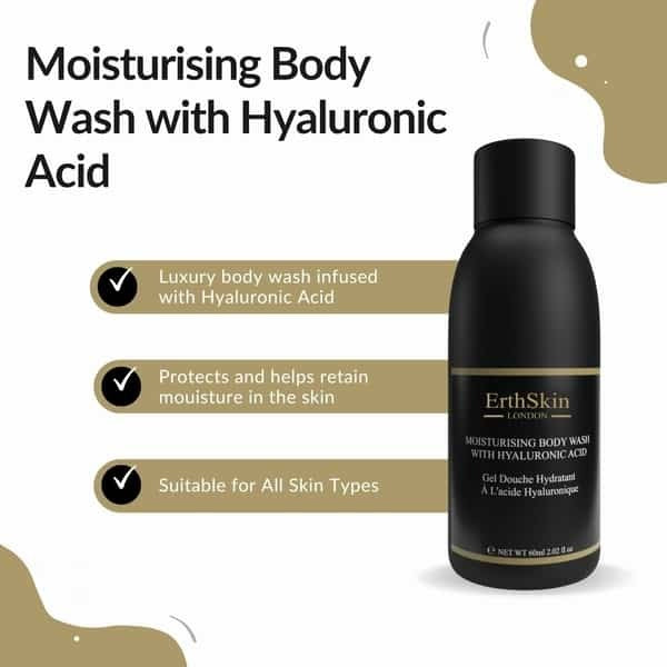 ErthSkin Moisturising Body Wash with Hyaluronic Acid 60ml