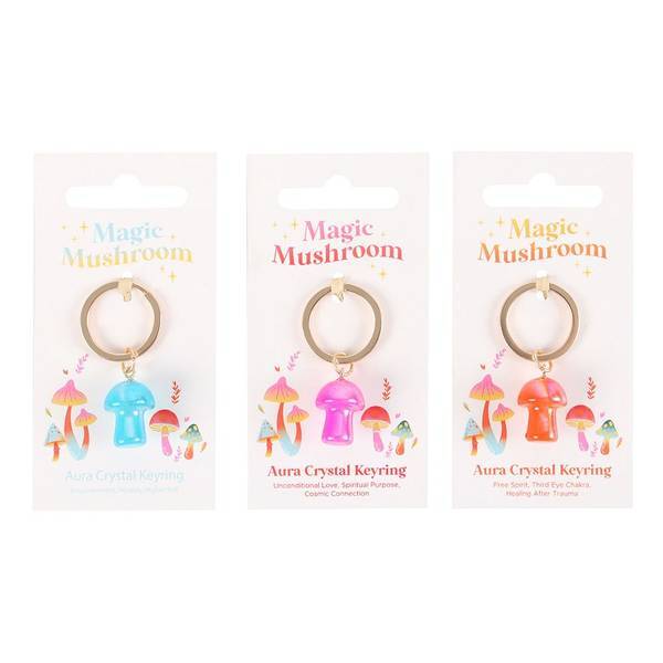 Something Different Mushroom Crystal Keyring (Pack of 18)