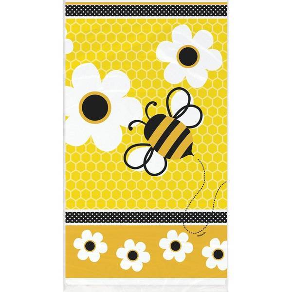 Unique Party Plastic Bumblebee Tablecloth