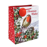 Eurowrap Robin Christmas Gift Bag (Pack of 12) (L)