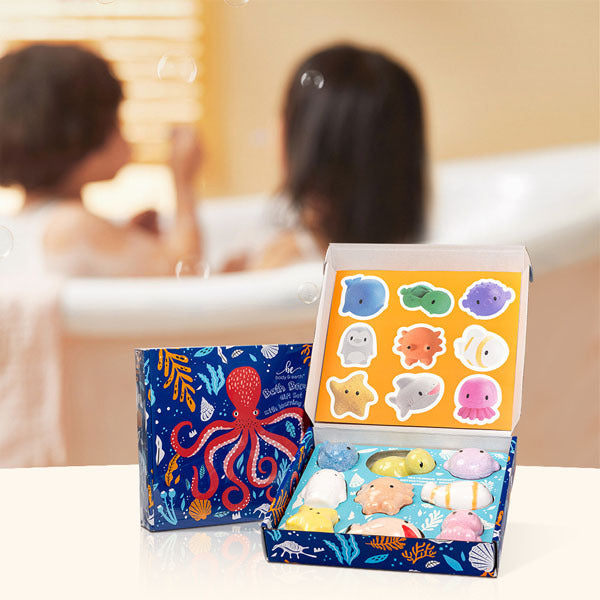 Livingandhome 9-Piece Lovely Sea Animal Bath Bomb Gift Set