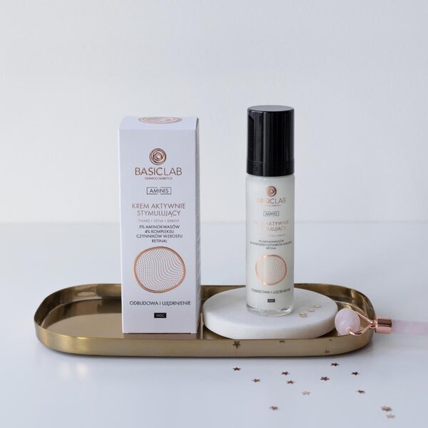 BasicLab Stimulating Night Cream with 5% Amino Acids 50ml