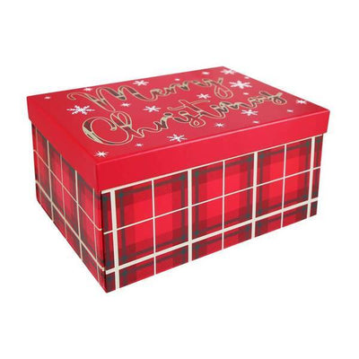 Superdrug Eurowrap Tartan Christmas Gift Box- Buy online at McGrocer
