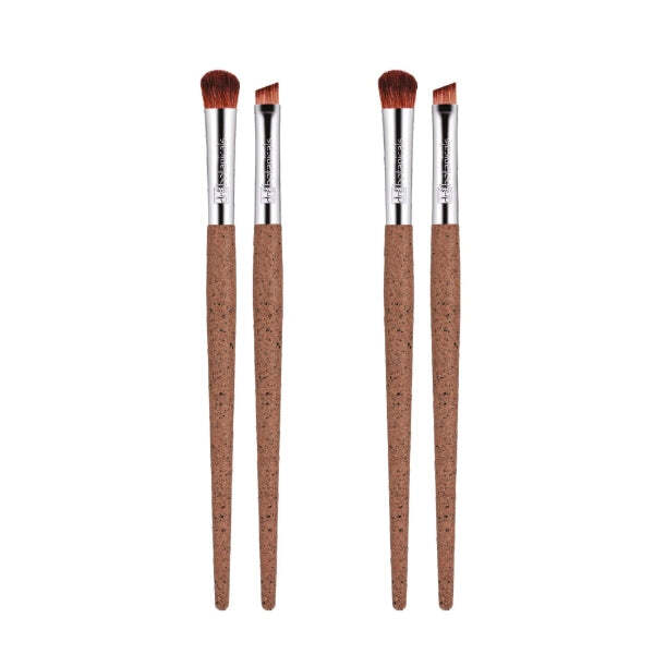 Dr Botanicals Coffee Ground Set Of 2 Eye Brushes Duo Pack