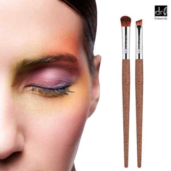 Dr Botanicals Coffee Ground Set Of 2 Eye Brushes Duo Pack