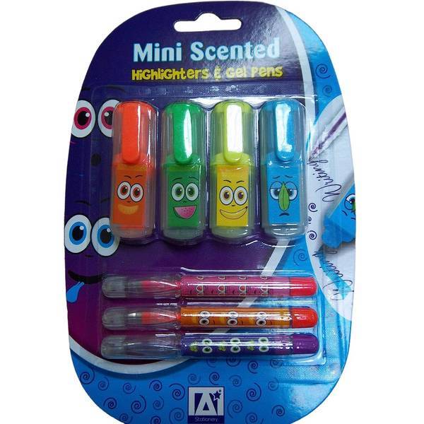Anker International Mini Highlighter & Gel Pens (Pack of 7)