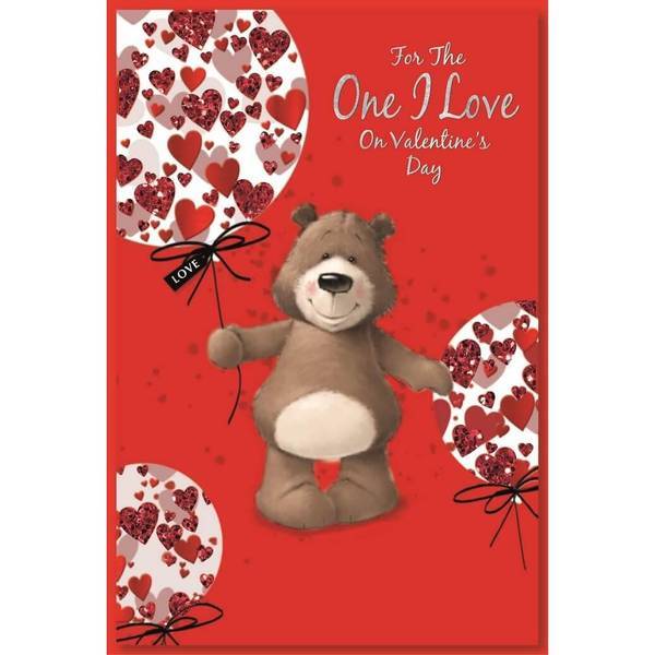 Simon Elvin One I Love Hearts Valentine Card (Pack of 6)