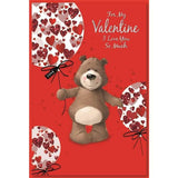 Simon Elvin Hearts Valentine Card (Pack of 6)