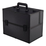 Livingandhome Professional Aluminum Cosmetic Box Black