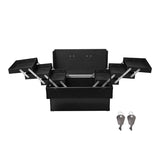 Livingandhome Professional Aluminum Cosmetic Box Black