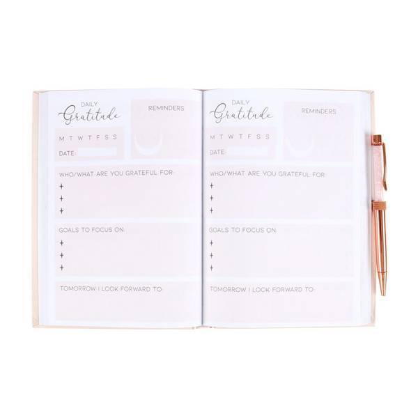 Something Different Gratitude Rose Quartz Diary And Pen