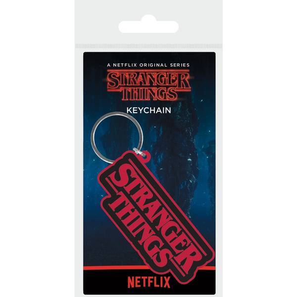 Stranger Things Logo Rubber Keyring