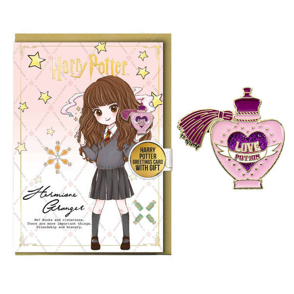 Harry Potter Love Hermione Granger Birthday Card & Badge