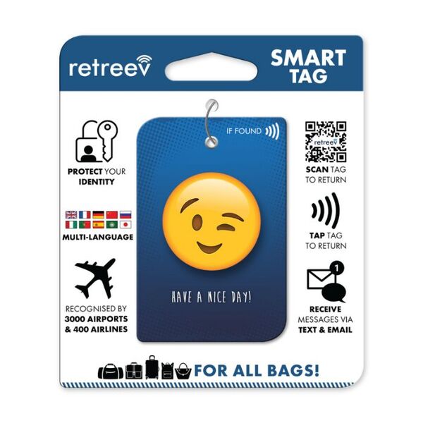 Retreev SMART Tag - Emoji Wink