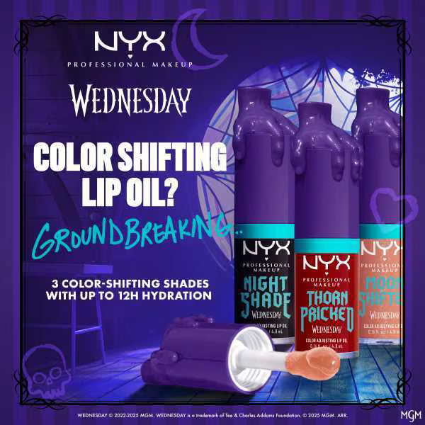 Nyx Professional Makeup X Wednesday Mystery Lip Oil