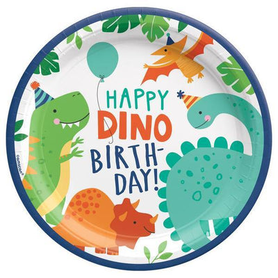 Superdrug Amscan Dinosaur Birthday Plate (Pack of 8) (23cm)- Buy online at McGrocer
